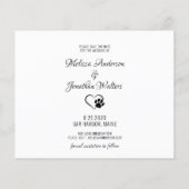Dog Of Honor Pet Photo Dog Save The Date Card (裏面)