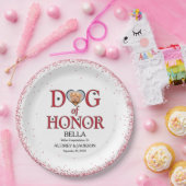 Dog of Honor Wedding Paper Plate with Photo ペーパープレート (パーティー)