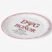 Dog of Honor Wedding Paper Plate with Photo ペーパープレート (アングル)