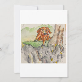 Dog on a Hill Greeting Card 招待状