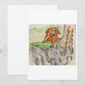 Dog on a Hill Greeting Card 招待状 (正面/裏面)