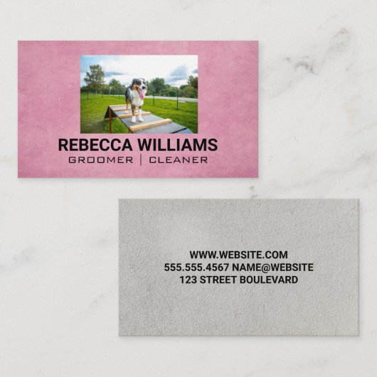 Dog on Obstacle Course 名刺 (正面/裏面)