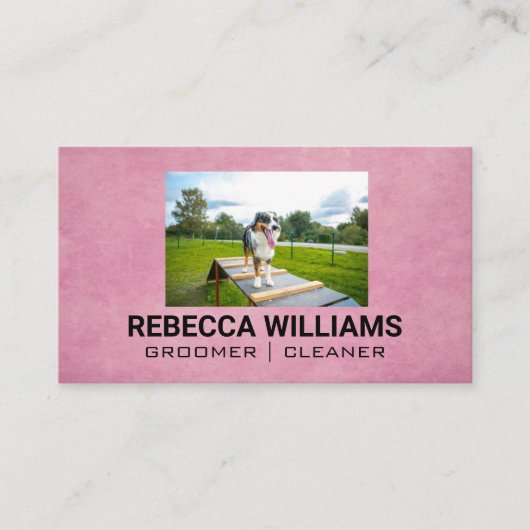 Dog on Obstacle Course 名刺 (正面)