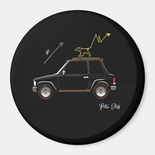 Dog on Wall Street Petra Gliff Magnet マグネット (正面)