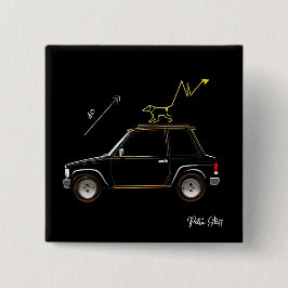 Dog on Wall Street Petra Gliff Square Button 缶バッジ