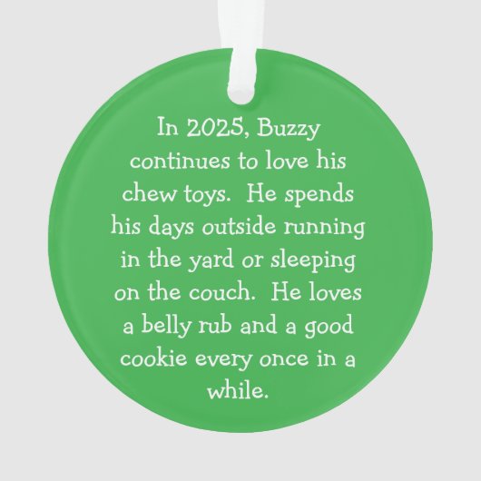 Dog Ornament オーナメント (裏面)