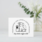 Dog owner and coffee lover dads club ポストカード (スタンド正面)