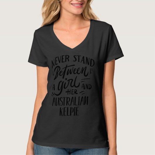 Dog Owner Gift A Girl And Her Australian Kelpie Tシャツ (正面)