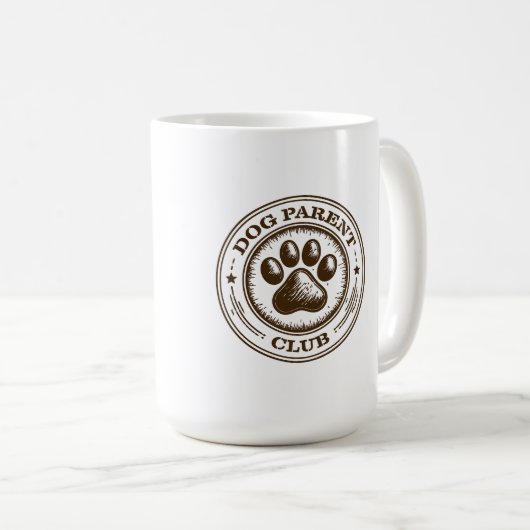 Dog Parent Club, Proudly Loyal & Loving コーヒーマグカップ (正面右)