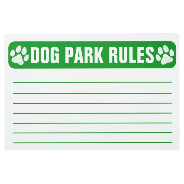 Dog Park Rules Facilityプロパティ メタルプリント (正面)
