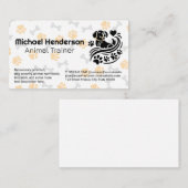 Dog Paw and Doggie Bone Patterns | Pet Store 名刺 (正面/裏面)