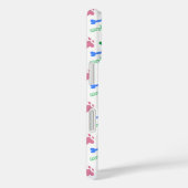 Dog Paw Bones Hearts Woof Pattern Pink Green Blue Case-Mate iPhoneケース (裏面 / 右)