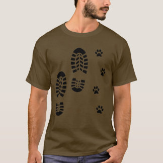 Dog Paw Footprint Dog Lover Camping  Tシャツ
