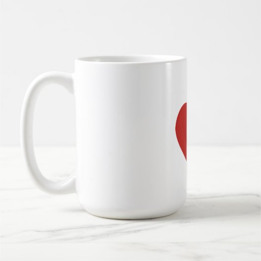 Dog Paw Heart Mug – Cute Dog Lover Coffee Cup Gift コーヒーマグカップ (左)