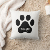 Dog Paw Name Silhouette Design クッション (ブランケット)