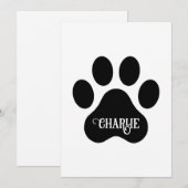 Dog Paw Name Silhouette Design シーズンカード (正面/裏面)