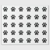 Dog Paw Name Silhouette Design ラッピングペーパー (フラット)