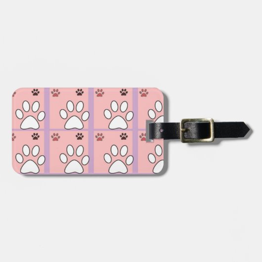 Dog Paw Pattern ラゲッジタグ (正面横)