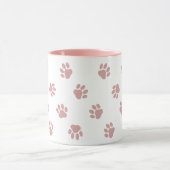 Dog Paw Pattern Coffee Mug – Cute Dog Mom  マグカップ (中央)