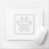Dog Paw Print Cut Out マウスパッド (マウス)