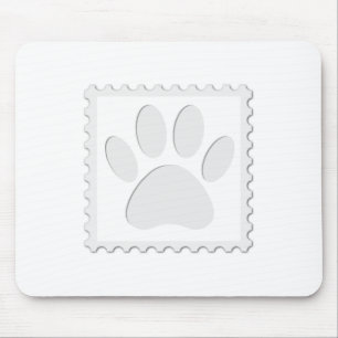 Dog Paw Print Cut Out マウスパッド