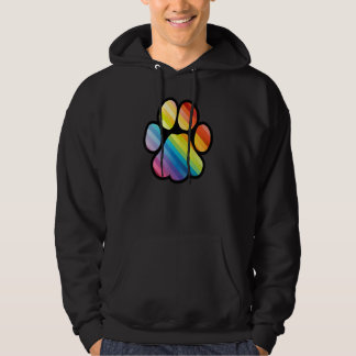Dog Paw Print Lgbtq Rainbow Flag Gay Pride Ally Do パーカ