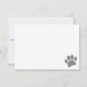 Dog Paw Print Rubber Stamp Effect Blank ノートカード (正面)