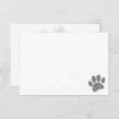 Dog Paw Print Rubber Stamp Effect Blank ノートカード (正面/裏面)