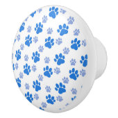 Dog Paw Print Simple Animal Lover Cute Puppies セラミックノブ (右)