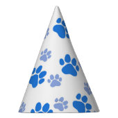 Dog Paw Print Simple Animal Lover Cute Puppies パーティーハット (右)