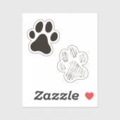 Dog Paw Print Sticker Pack  シール (シート)