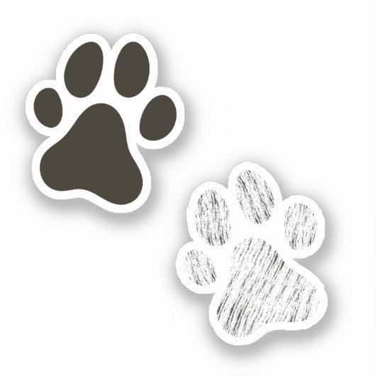 Dog Paw Print Sticker Pack  シール (正面)