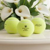 Dog Paw Print Wedding Favor テニスボール