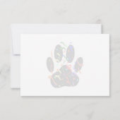 Dog Paw Print With Confetti Streamer Just a Note ノートカード (裏面)