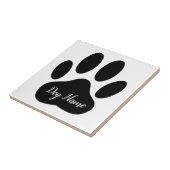 Dog Paw Print With Custom Name Canine タイル (側面)