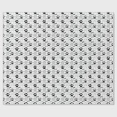 Dog Paw Prints and Bones Pattern ラッピングペーパー (フラット)