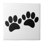 Dog Paw Prints Custom タイル (正面)