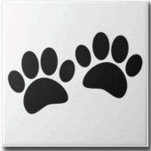 Dog Paw Prints Custom タイル