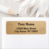 Dog Paw Prints Editable Text ラベル (インサイチュ)