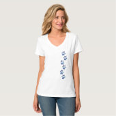 Dog paw prints mixed media collage art new puppy tシャツ (正面フル)