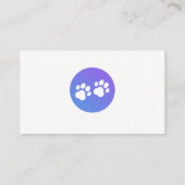 Dog Paw Prints | Purple 名刺 (裏面)
