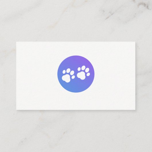 Dog Paw Prints | Purple 名刺 (裏面)