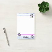 dog paw prints watercolor design personalized  ポストイット (オフィス)