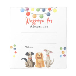 Dog Paw-ty Kids Time Capsule Message ノートパッド