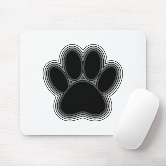 Dog Paw With Outlines マウスパッド (マウス)