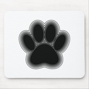 Dog Paw With Outlines マウスパッド