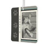 Dog PawPrint写真と名前 カーエアーフレッシュナー (左)