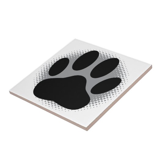 Dog Pawprint Square Custom タイル (側面)