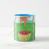 Dog paws and cherry ツートーンマグカップ (中央)