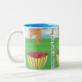 Dog paws and cherry ツートーンマグカップ (左)